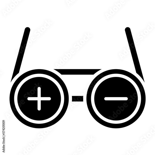 Prescription Glasses Glyph Icon
