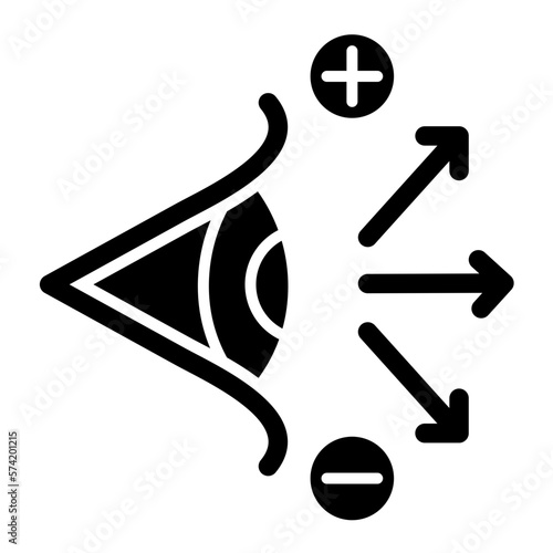 Longsighted Glyph Icon