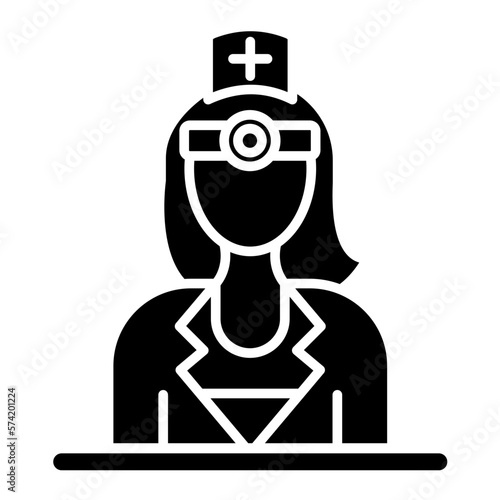 Ophthalmologist Female Glyph Icon