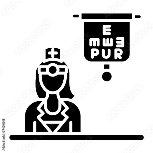 Optometrist Female Glyph Icon