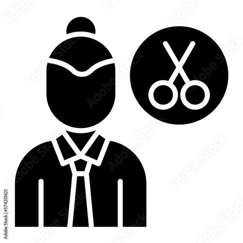 Fashion Stylist Female Glyph Icon
