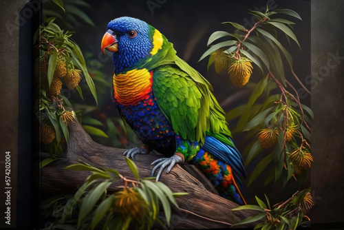 The rainbow lorikeet is a species of parrot found in Australia.