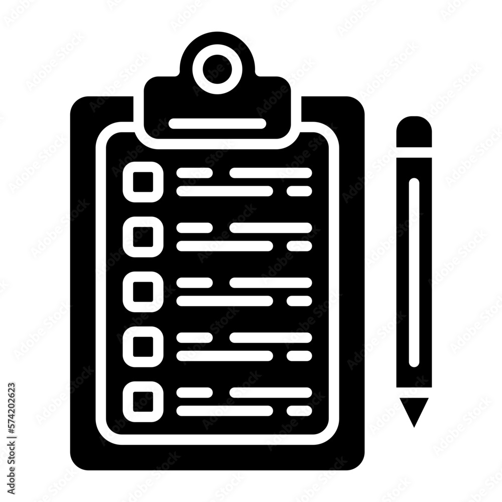 Task List Glyph Icon Task List Glyph Icon
