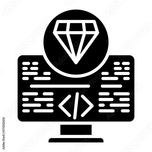 Valuable Software Glyph Icon