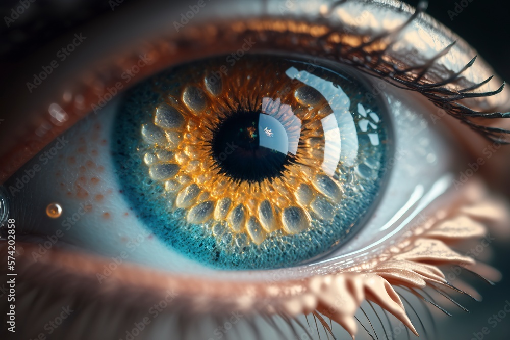 Astonishing 3D Woman Eye art of an incredibly detailed and lifelike eye. GENERATED AI.