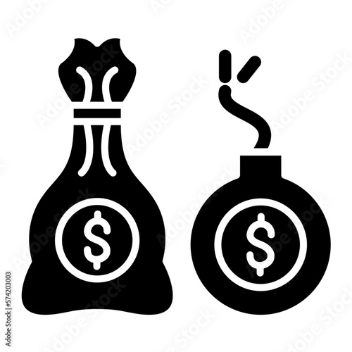 Debt Glyph Icon