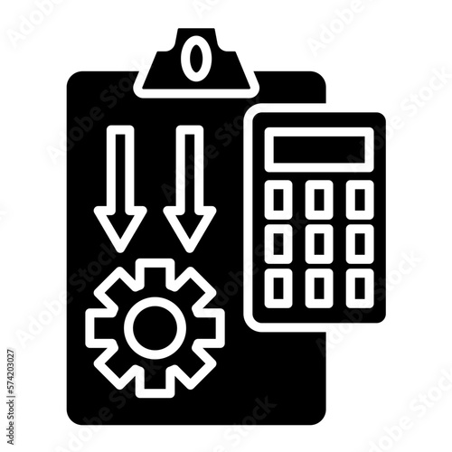 Internal Accounting Glyph Icon
