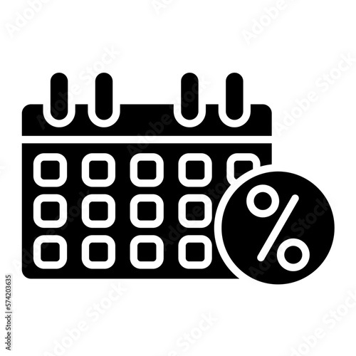 Annual Percentage Rate Glyph Icon