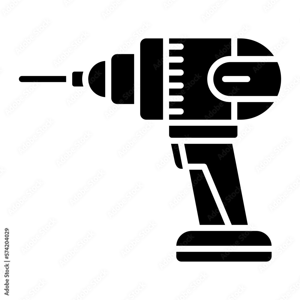 Drill Glyph Icon Drill Glyph Icon