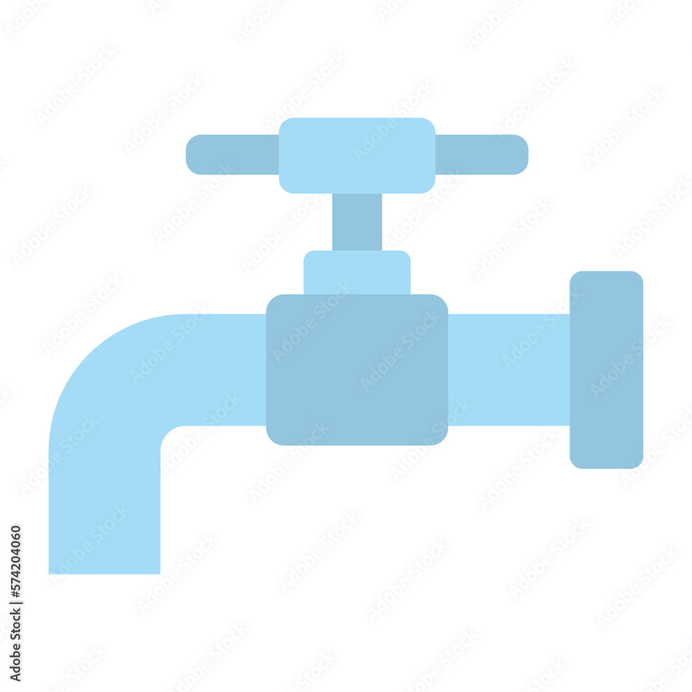 Faucet Flat Multicolor Icon Faucet Flat Multicolor Icon