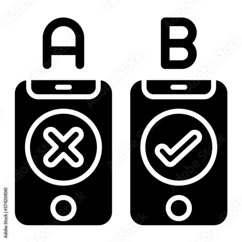 Ab Testing Glyph Icon