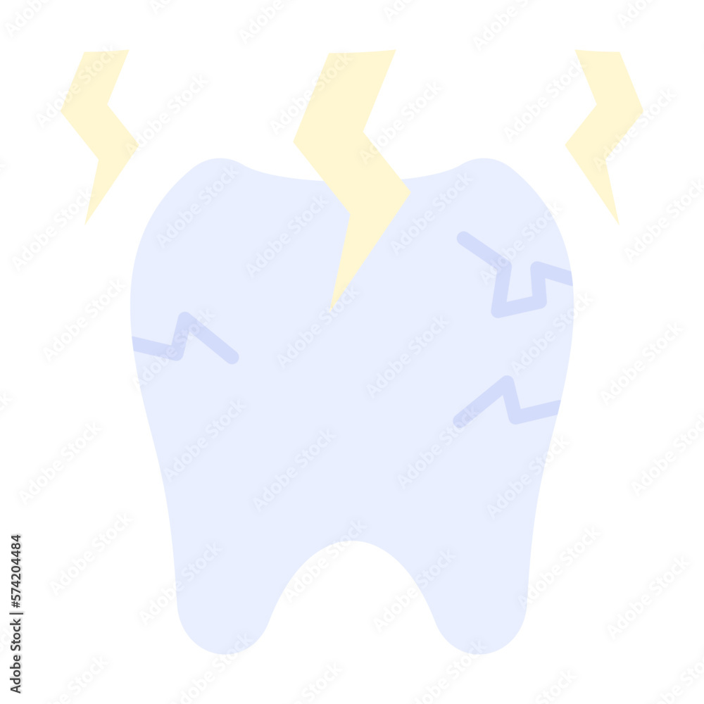 Obraz premium Toothache Flat Multicolor Icon