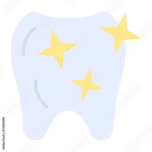 Clean Tooth Flat Multicolor Icon