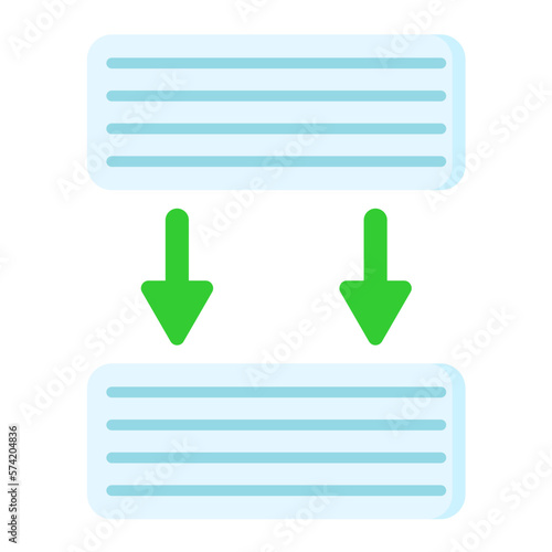 Sentence Length Flat Multicolor Icon