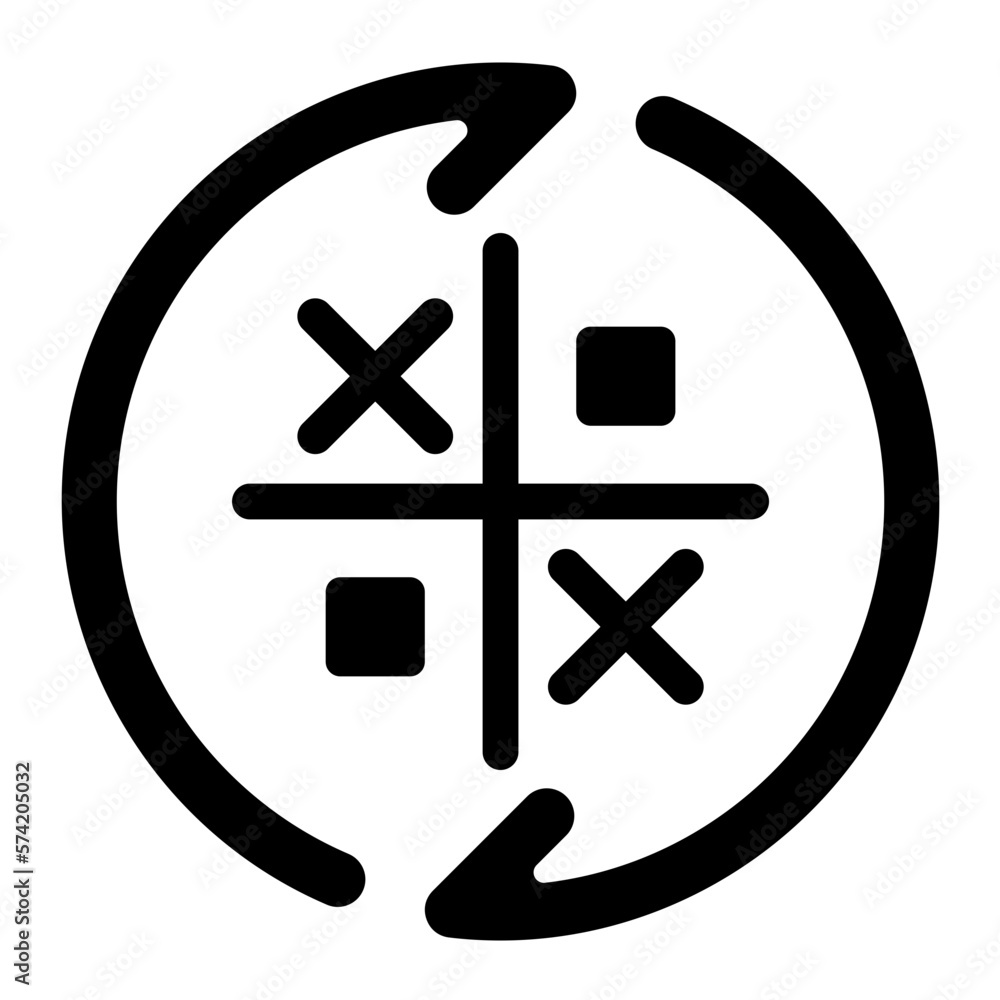 Obraz premium Adaptable Tactics Glyph Icon