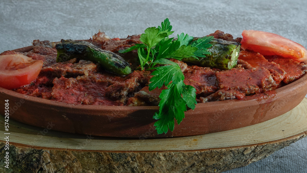 Iskender, translated as Alexander the Great Kebab is a well known ultra high calorie gourmet Turkish dish of Bursa made from high quality beef and typically enjoyed with yogurt and melted butter