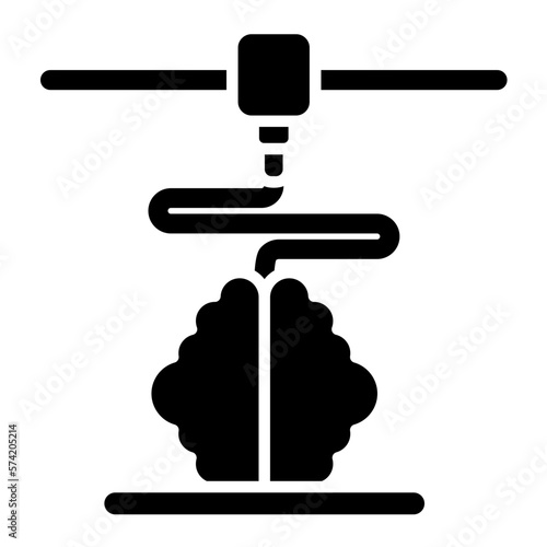 Bioprinting Glyph Icon