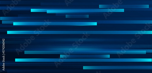 Abstract glowing straight lines on dark blue background. Stripe lines design. Modern shiny blue geometric rectangle pattern. Futuristic technology concept. Vector illustration