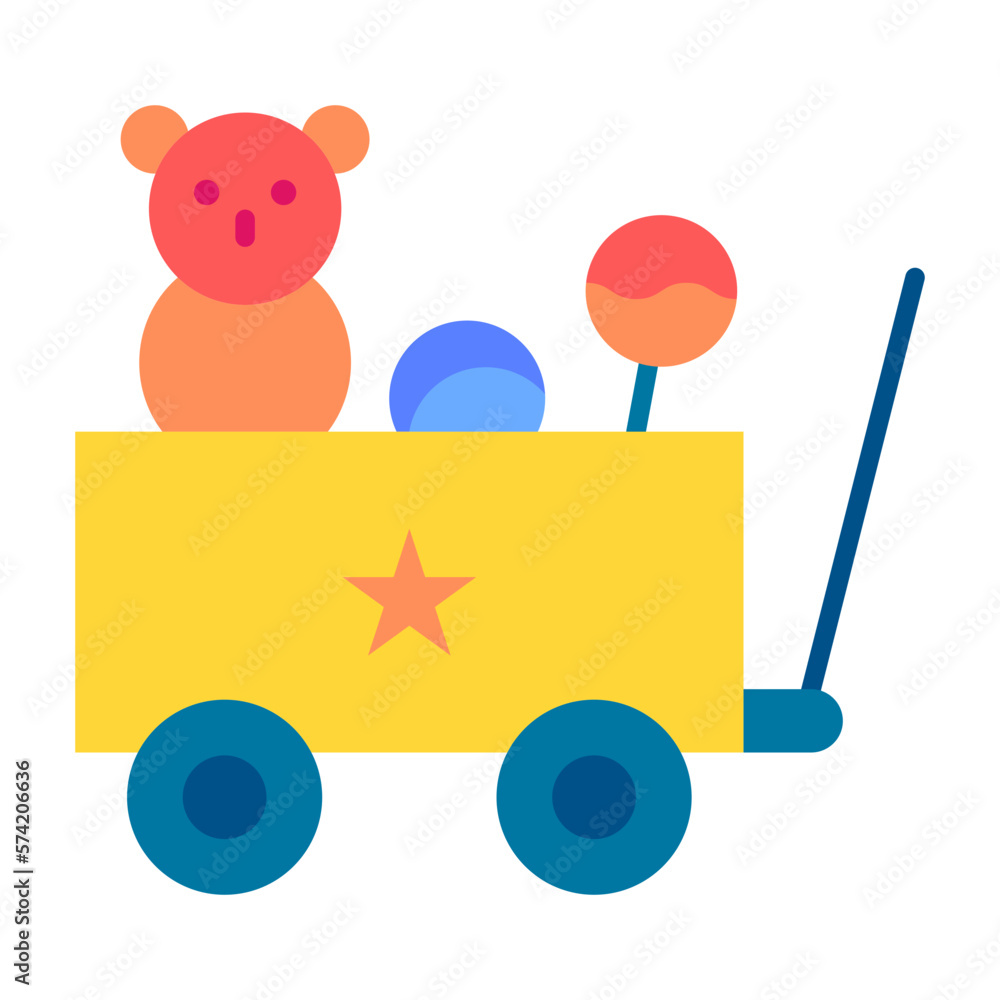 Obraz premium Toy Flat Multicolor Icon