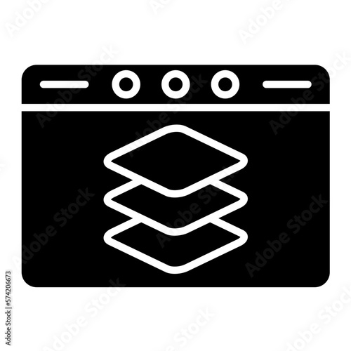 Full Stack Developer Glyph Icon