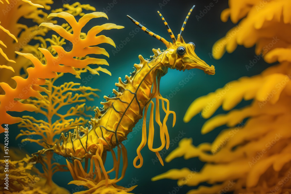  Art Tile Leafy Sea Dragon Close-Up Photography