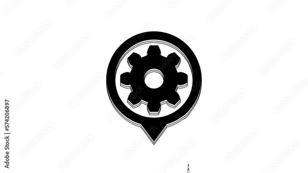 Black Setting icon isolated on white background. Tools, service, cog, gear, cogwheel sign. 4K Video motion graphic animation Black Setting icon isolated on white background. Tools, service, cog, gear, cogwheel sign. 4K Video motion graphic animation