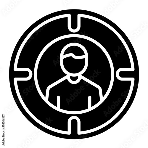 Head Hunting Glyph Icon