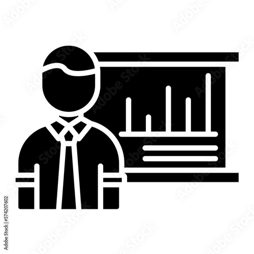 Employee Data Glyph Icon