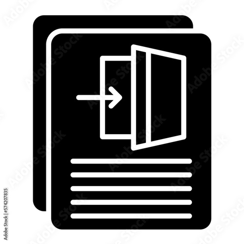 Resignation Letter Glyph Icon