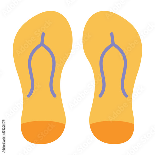 Flip Flops Flat Multicolor Icon