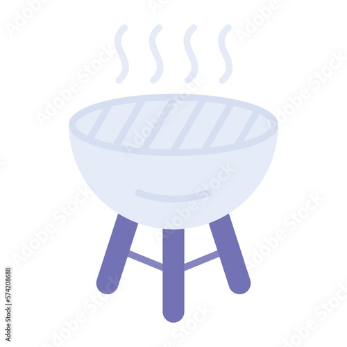 Barbecue Flat Multicolor Icon