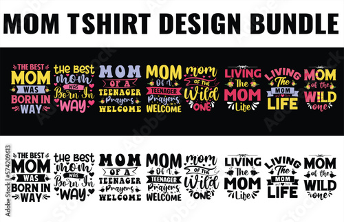 Mom T-shirt Design Bundle 