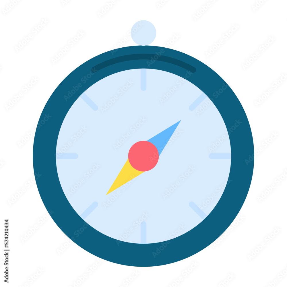 Compass Flat Multicolor Icon Compass Flat Multicolor Icon