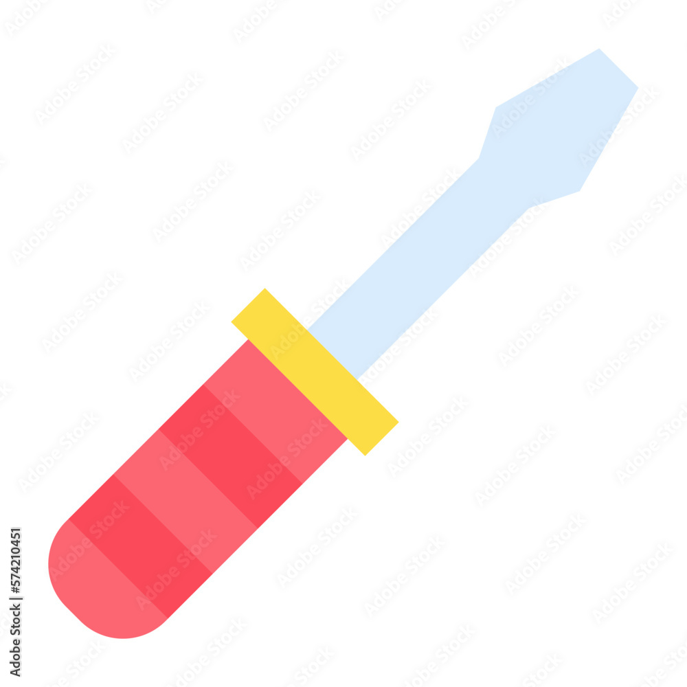 Screwdriver Flat Multicolor Icon Screwdriver Flat Multicolor Icon