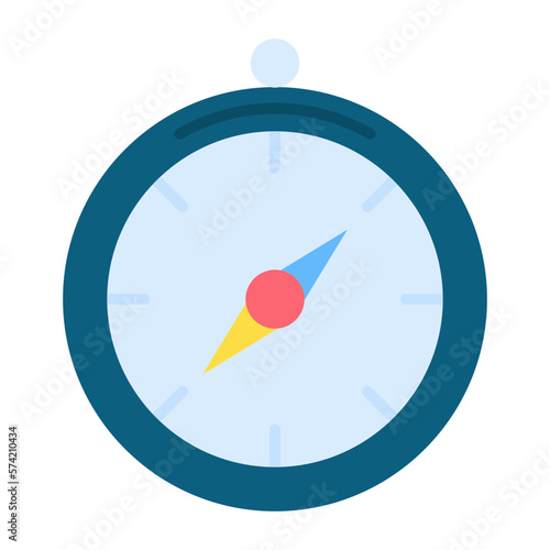 Compass Flat Multicolor Icon
