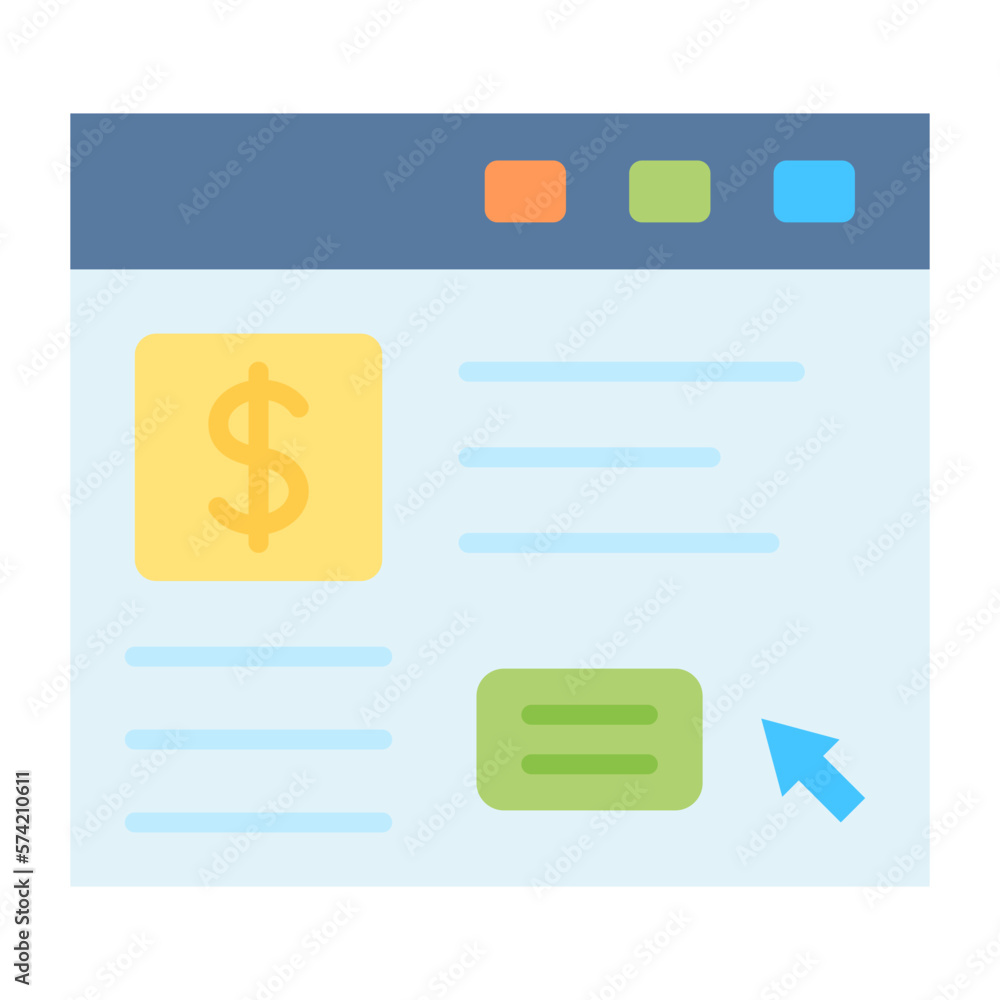 Online Payment Flat Multicolor Icon Online Payment Flat Multicolor Icon
