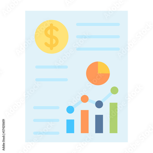 Analytics Flat Multicolor Icon