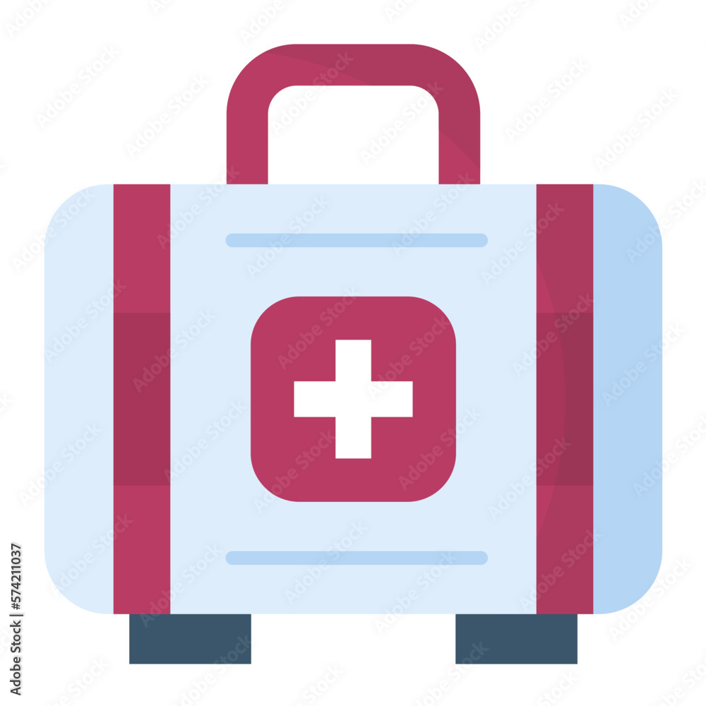 Obraz premium First Aid Kit Flat Multicolor Icon
