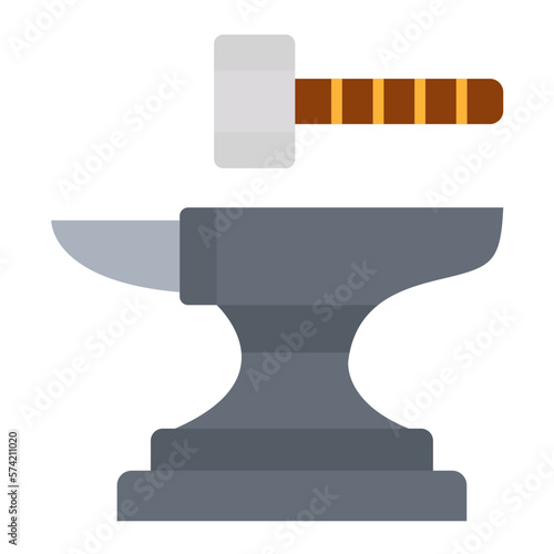 Anvil Flat Multicolor Icon