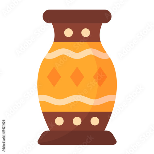 Vase Flat Multicolor Icon