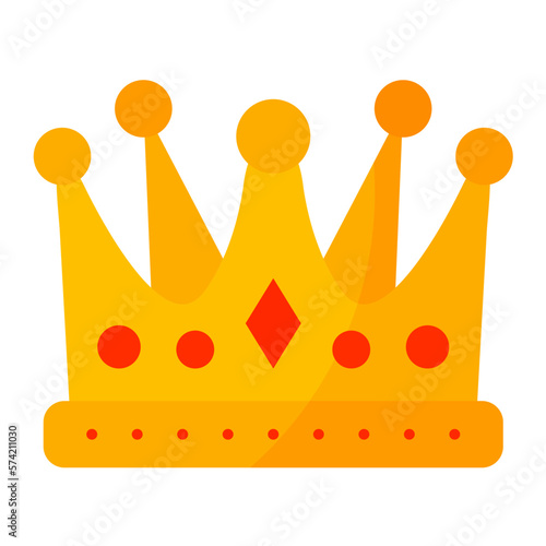 Crown Flat Multicolor Icon