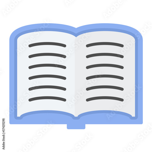 Open Book Flat Multicolor Icon