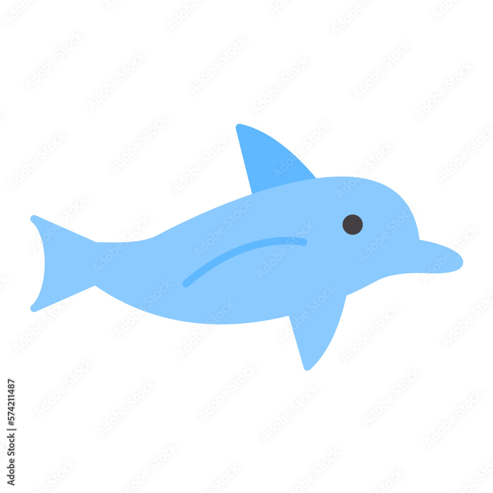 Dolphin Flat Multicolor Icon Dolphin Flat Multicolor Icon
