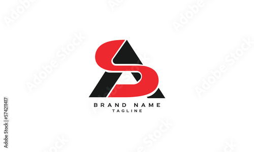 ASD, ASB, AS, SA, Abstract initial monogram letter alphabet logo design