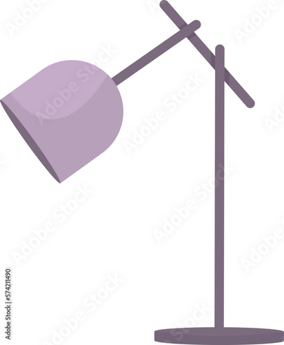 Contemporary table lamp for office desk semi flat color vector object. Lighting. Editable icon. Full sized item on white. Simple cartoon style spot illustration for web graphic design and animation