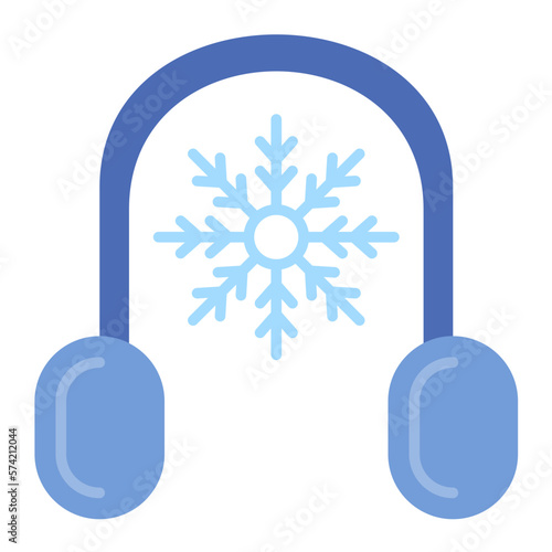 Earmuffs Flat Multicolor Icon