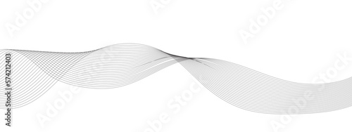 Abstract wavy grey technology liens on white background. 