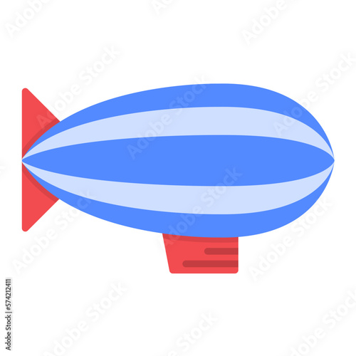 Zeppelin Flat Multicolor Icon