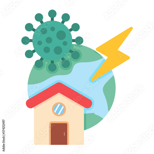 Pandemic Flat Multicolor Icon