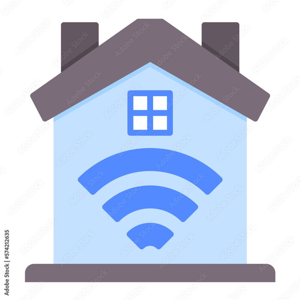 Smart Home Flat Multicolor Icon Smart Home Flat Multicolor Icon
